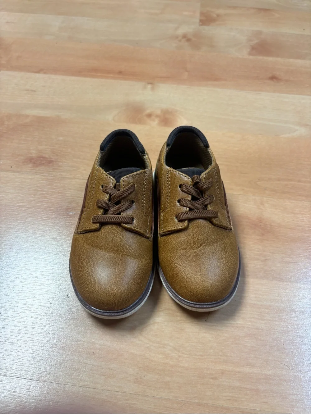 Mix No. 6 Lil Bob Toddler Dress Shoes Brown Faux Leather Oxfords Size 8